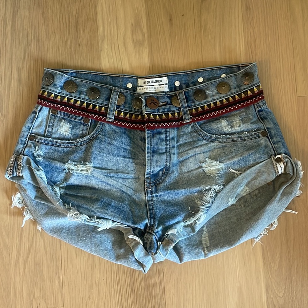 Free People Jean shorts